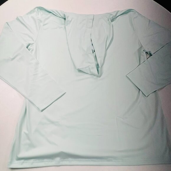 YETI Men’s Ice Mint Green Wave Logo Badge Hoodie Long-Sleeve Sunshirt XXL NWT - Picture 5 of 6